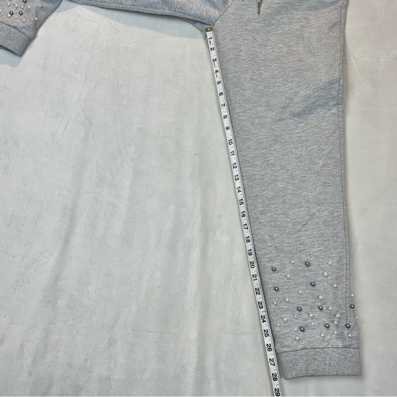 Vocal Heather Grey Joggers Sweatpants Pearl Ankle Cozy Dressy Stretchy Small - Picture 9 of 15